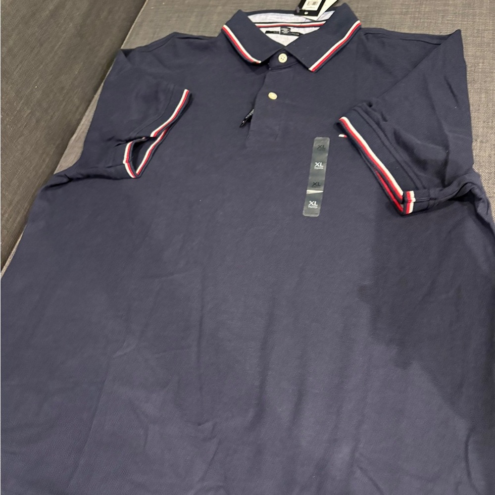 Tommy Hilfiger dark blue wicking polo - Picture 2 of 7